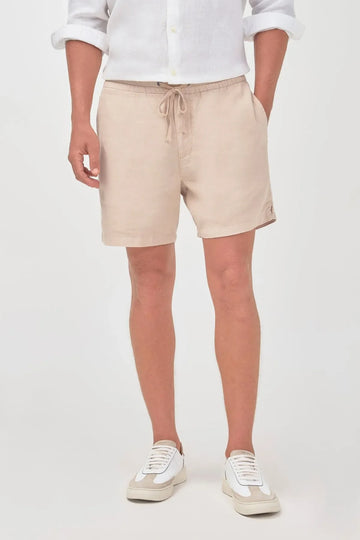 Beige Linen Shorts